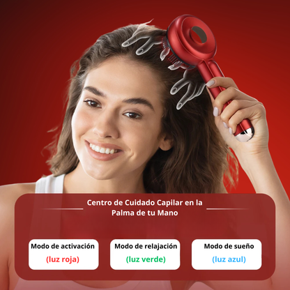 Cepillo Masajeador Anticaída Canaroa: Tratamiento LED 4 en 1 para el Crecimiento Capilar